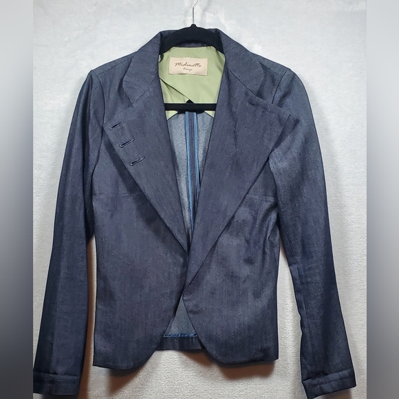 Midinette Firenze size M Denim Blazer with button detail - Picture 13 of 14